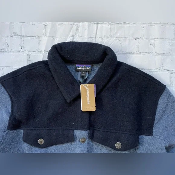 Patagonia Woolie Trucker Jacket Women Size XL NWT Wool Cropped
